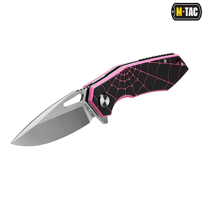 M-Tac ніж складний Type 12 Spider Web Black/Pink/Steel (Сорт 2)– Мілітарист - зображення 2