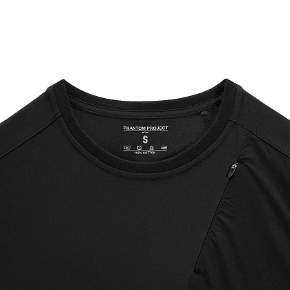 Phantom Project/M-Tac футболка Long Zipper combo Cotton Nylon Black– Мілітарист - зображення 5