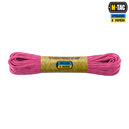 M-Tac паракорд 550 type III 15m Neon Pink Reflective– Мілітарист - зображення 2