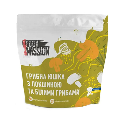 !FestFoodMission Грибная уха с лапшой и белыми грибами– Милитарист