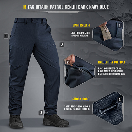 M-Tac брюки Patrol Gen.III Dark Navy Blue– Милитарист - фото 8