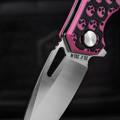 M-Tac ніж складний Type 12 Skull Black/Pink/Steel– Мілітарист - зображення 15