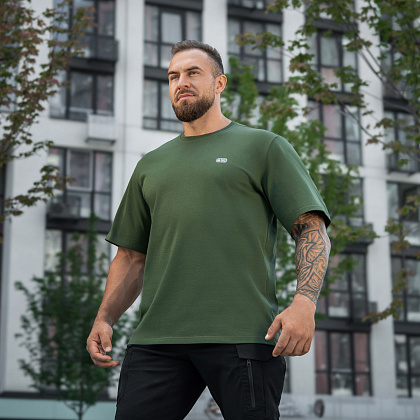 M-Tac футболка Cotton Hard Oversize Army Olive– Милитарист - фото 8