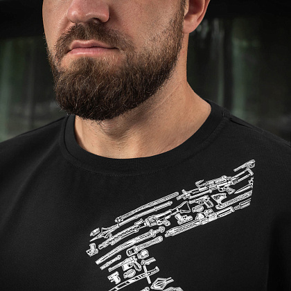 M-Tac футболка WAR Cotton Hard Black/White– Мілітарист - зображення 10