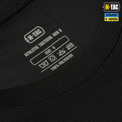 M-Tac футболка потовідвідна Athletic Tactical Gen.2 Black– Мілітарист - зображення 6