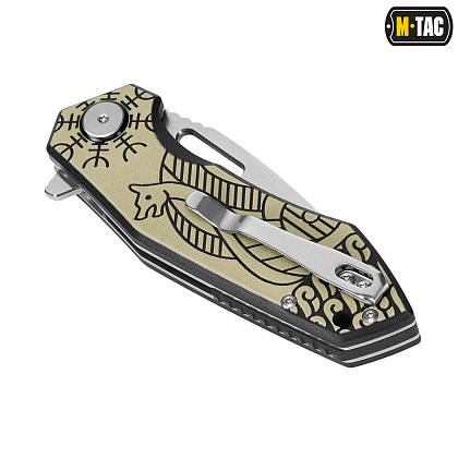 M-Tac ніж складний Type 12 Scandinavian Stonewash Black/Sand– Мілітарист - зображення 6