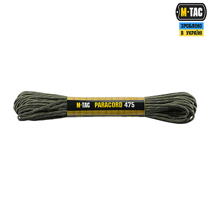 M-Tac паракорд 475 Ranger Green Reflective 15м– Мілітарист - зображення 1