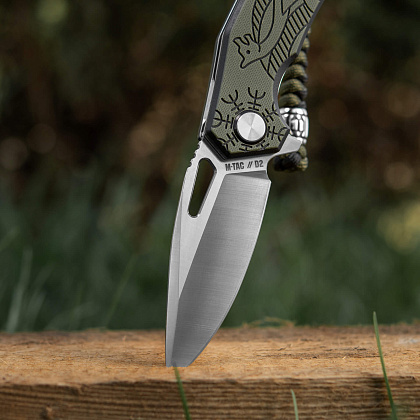 M-Tac ніж складний Type 12 Scandinavian Black/Olive– Мілітарист - зображення 12