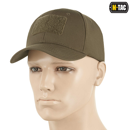 M-Tac бейсболка с липучкой Flex рип-стоп Dark Olive– Милитарист - фото 1