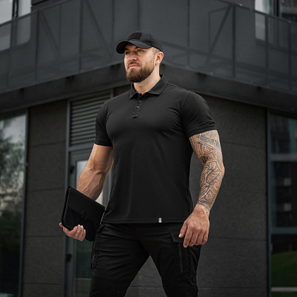 M-Tac поло Basic 65/35 Black– Мілітарист - зображення 7