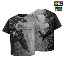 M-Tac футболка Warrior 1618 Oversize Light Grey– Милитарист