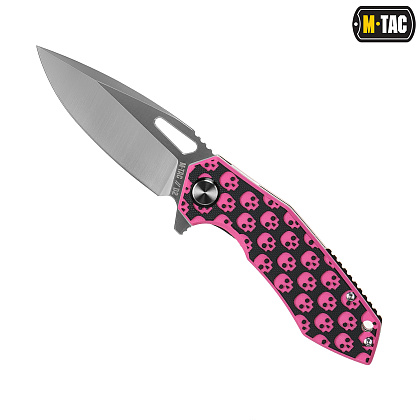 M-Tac ніж складний Type 12 Skull Black/Pink/Steel– Мілітарист - зображення 2