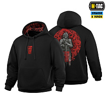 M-Tac кофта Hoodie Один в полі воїн Oversize Hard Black– Милитарист