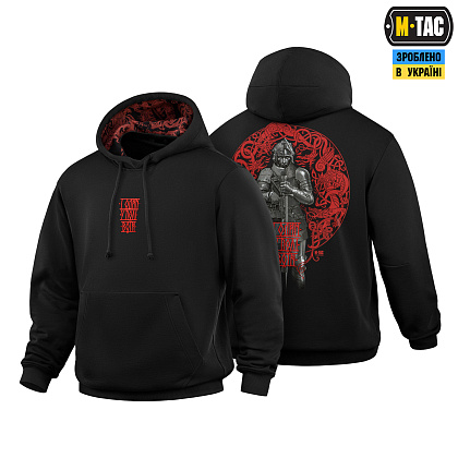 M-Tac кофта Hoodie Один в полі воїн Oversize Hard Black– Милитарист - фото 1
