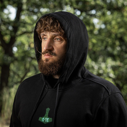 M-Tac кофта Hoodie Ragnarok Night Vision Cotton Hard Black– Мілітарист - зображення 21