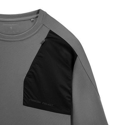 Phantom Project/M-Tac футболка Long Zipper combo Cotton Nylon Light Grey– Мілітарист - зображення 3