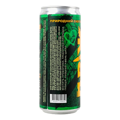 Двіж напій енергетичний Комбуча яблучна, безалкогольний сильногазований 0,33л– Мілітарист - зображення 4