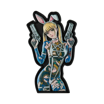Нашивка Tactical girl Playboy Якудза PVC– Мілітарист