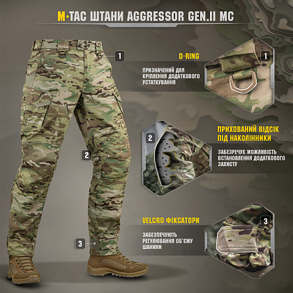 M-Tac штани Aggressor Gen.II MC– Мілітарист - зображення 7