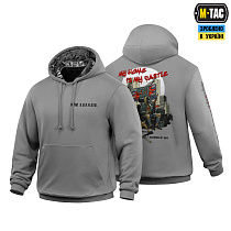 M-Tac кофта Hoodie My Home is my Castle Oversize Hard Light Grey– Мілітарист