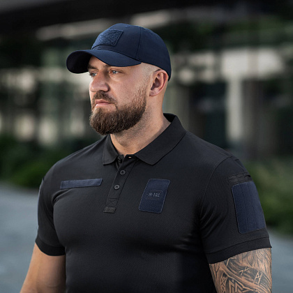 M-Tac поло Elite Tactical Coolmax Black/Dark Navy Blue– Мілітарист - зображення 13