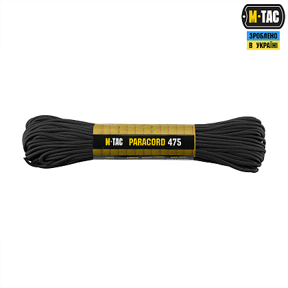 M-Tac паракорд 475 Black 30м– Мілітарист - зображення 1
