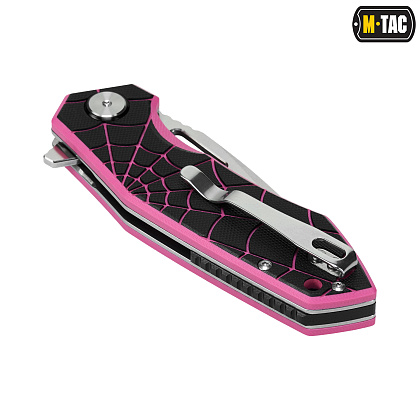 M-Tac ніж складний Type 12 Spider Web Black/Pink/Steel (Сорт 2)– Мілітарист - зображення 6