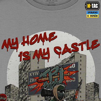 M-Tac футболка My Home is my Castle Oversize Light Grey– Милитарист - фото 6