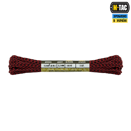 M-Tac паракорд Minicord 15m Black&Red– Мілітарист - зображення 2