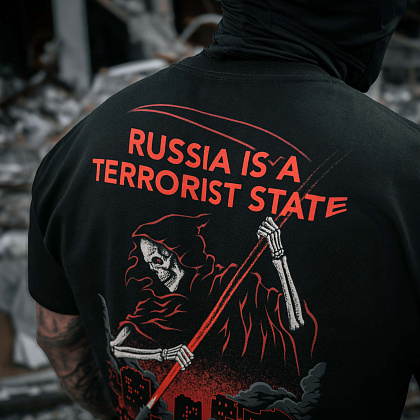 M-Tac футболка russia is a terrorist state Cotton Hard Black– Мілітарист - зображення 17