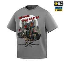 M-Tac футболка My Home is my Castle Oversize Light Grey– Милитарист