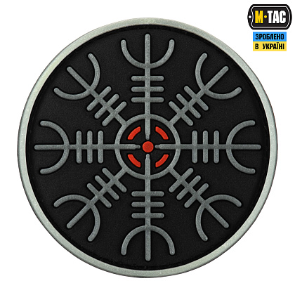 M-Tac нашивка шолом Жаху PVC Black/GID– Мілітарист - зображення 1