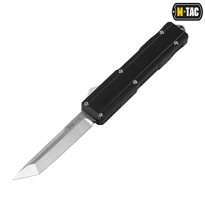 M-Tac ніж складний автоматичний Type 27 Black/Steel– Мілітарист - зображення 1