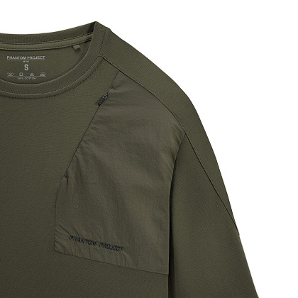Phantom Project/M-Tac футболка Long Zipper combo Cotton Nylon Ranger Green– Мілітарист - зображення 3