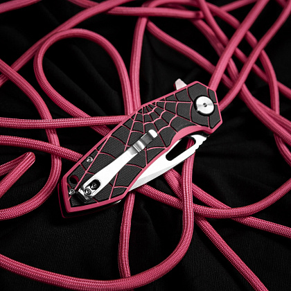 M-Tac ніж складний Type 12 Spider Web Black/Pink/Steel– Мілітарист - зображення 13