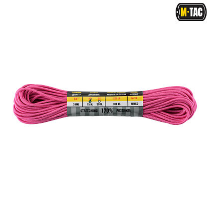 M-Tac паракорд Shock-Cord 3 mm 15m Neon Pink– Мілітарист - зображення 2