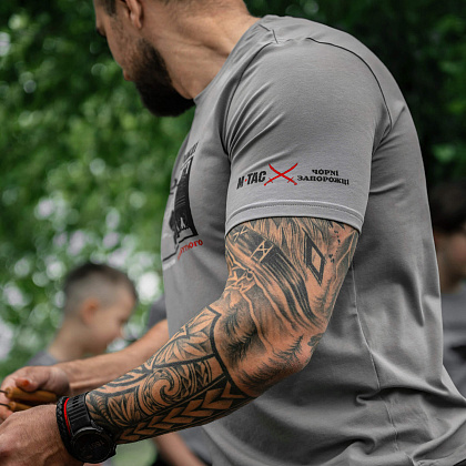M-Tac футболка Чорні Запорожці Light Grey– Мілітарист - зображення 16