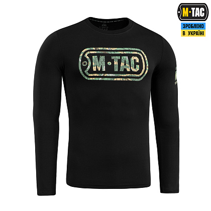 M-Tac футболка Logo довгий рукав Black– Мілітарист - зображення 3