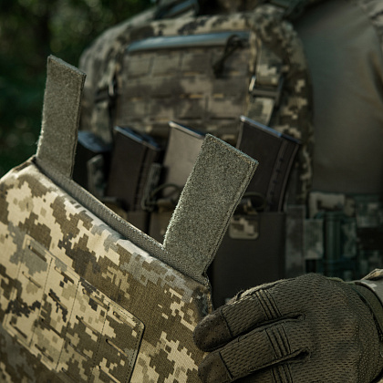 M-Tac фартук противоосколочный с баллистическим пакетом 2 класс (BRONYX) Laser Cut XL MM14– Милитарист - фото 18