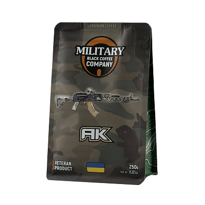 Military Black Coffee Company меленая AK-Бразилия Бурбон– Милитарист - фото 1