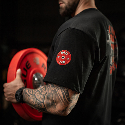 M-Tac футболка Train Hard Oversized Cotton Hard Black– Милитарист - фото 15
