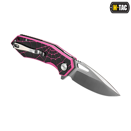 M-Tac ніж складний Type 12 Spider Web Black/Pink/Steel– Мілітарист - зображення 3
