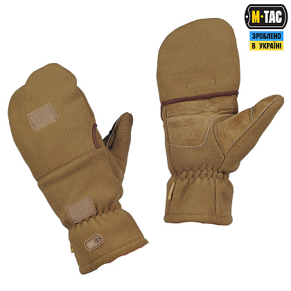M-Tac рукавички безпалі з клапаном Windblock 295 Tan– Мілітарист - зображення 2