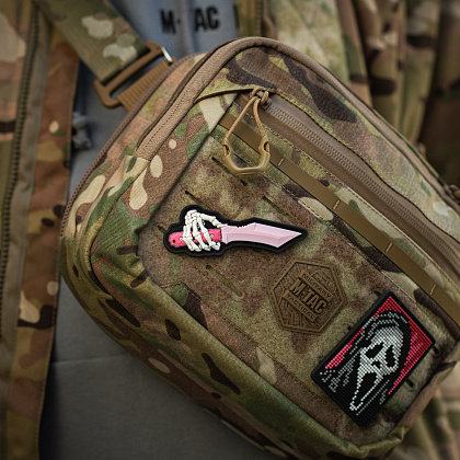 M-Tac нашивка Skeleton Knife PVC Pink– Милитарист - фото 2