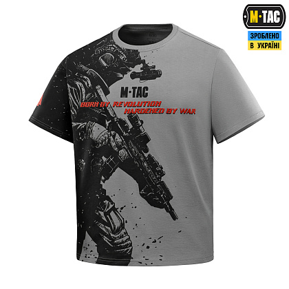 M-Tac футболка Warrior Oversize Light Grey– Милитарист - фото 2