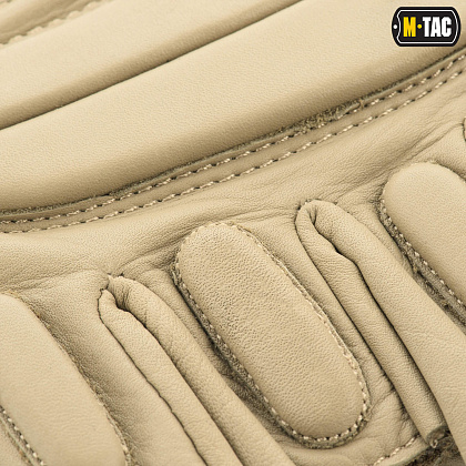 M-Tac рукавички безпалі шкіряні Assault Tactical Mk.1 Khaki– Мілітарист - зображення 5