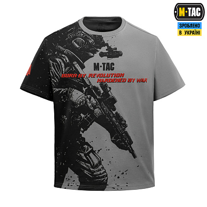 M-Tac футболка Warrior Oversize Light Grey– Милитарист - фото 3