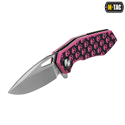 M-Tac ніж складний Type 12 Skull Black/Pink/Steel (Сорт 2)– Мілітарист - зображення 4