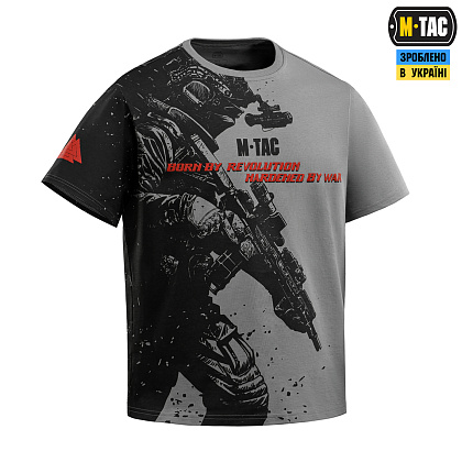 M-Tac футболка Warrior Oversize Light Grey– Милитарист - фото 4