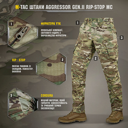 M-Tac брюки Aggressor Gen.II Flex Rip-Stop MC– Милитарист - фото 6